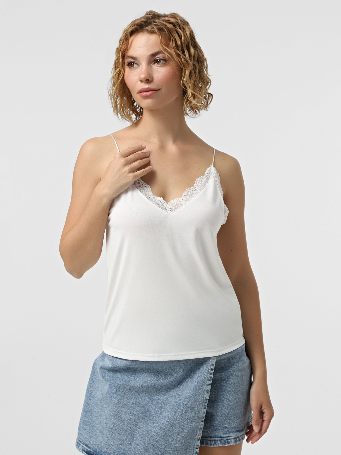 Майка Vero Moda модель 10324809_Snow White TONE IN TONE LA Фото