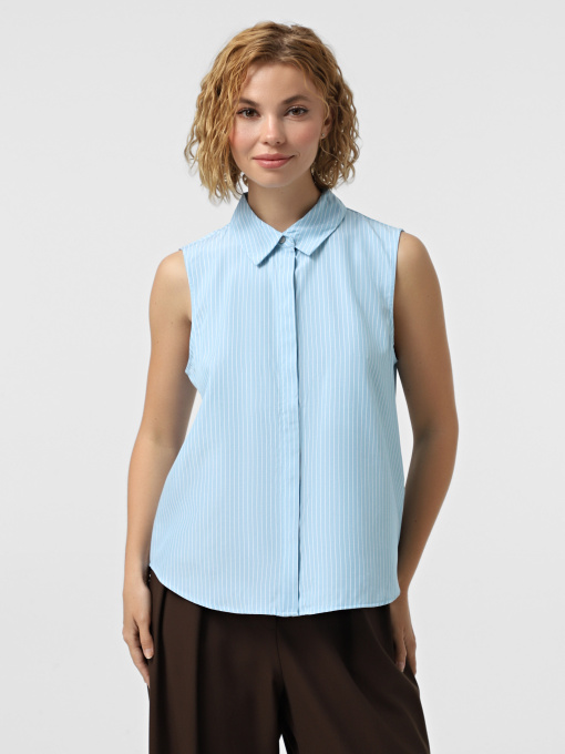 Рубашка Vero Moda модель 10325993_Airy Blue SELMA Bright Whi Фото