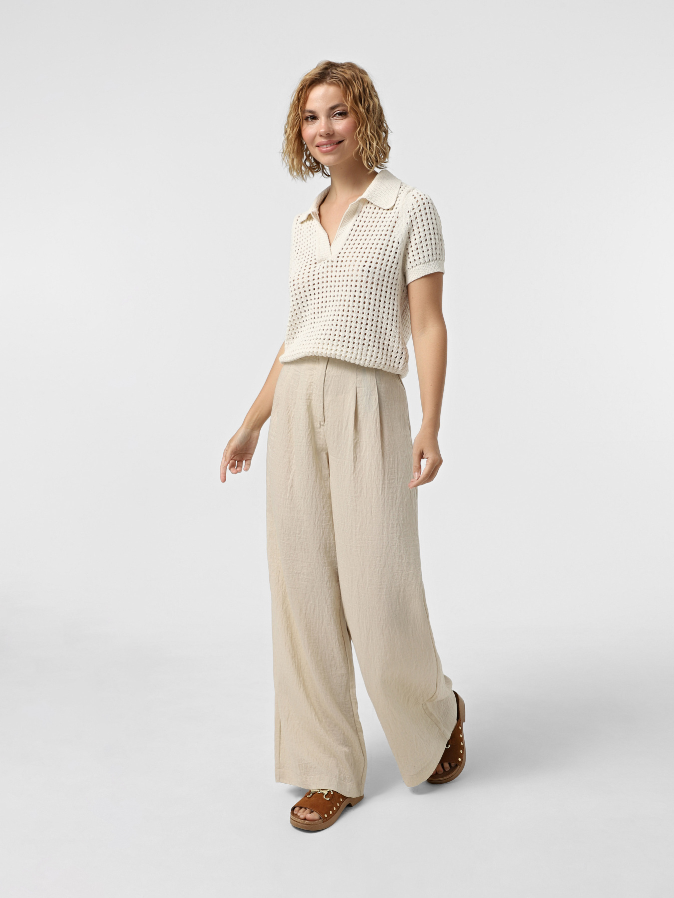 Брюки палаццо Vero Moda модель 10326937_Oatmeal AS OFFER SAMPLE Фото