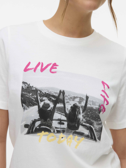 Футболка Vero Moda модель 10327145_Snow White LIVE LIFE — фото 4 - INTERTOP