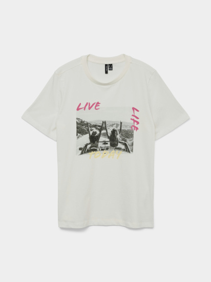 Футболка Vero Moda модель 10327145_Snow White LIVE LIFE — фото 6 - INTERTOP