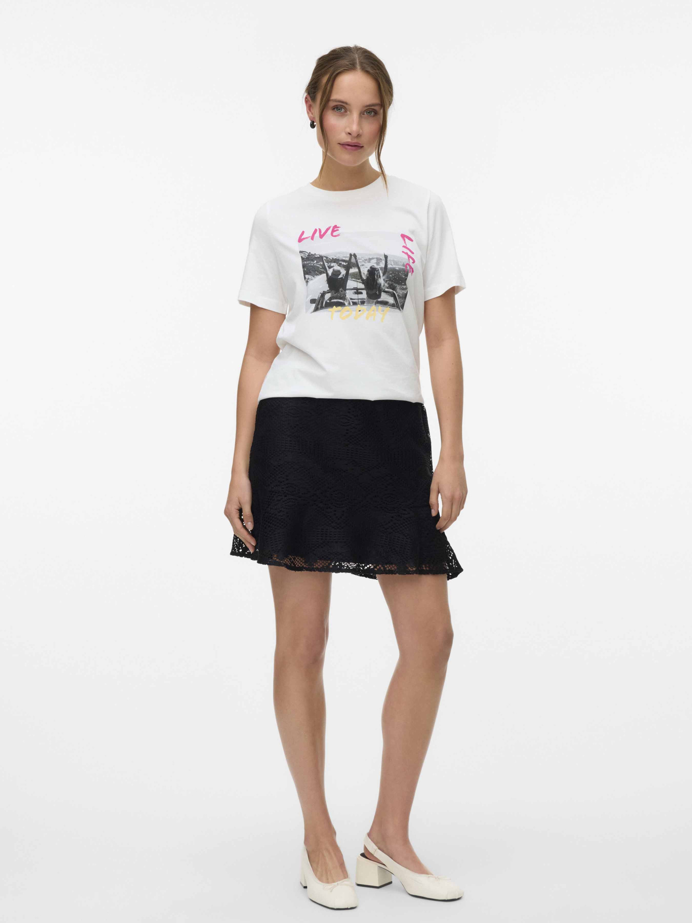 Футболка Vero Moda модель 10327145_Snow White LIVE LIFE Фото