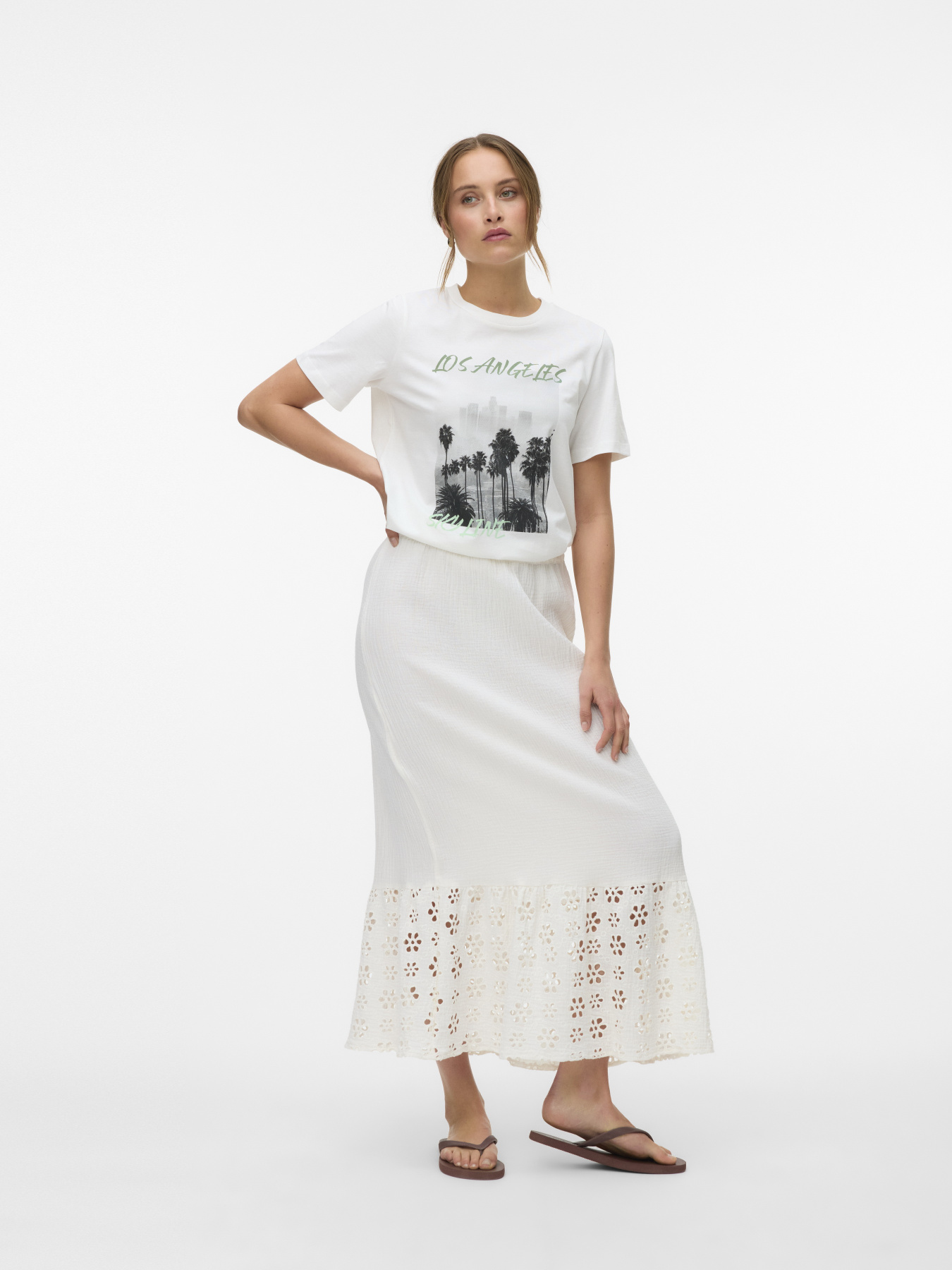 Футболка Vero Moda модель 10327145_Snow White LOS ANGELES Фото