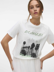 Футболка Vero Moda модель 10327145_Snow White LOS ANGELES Фото