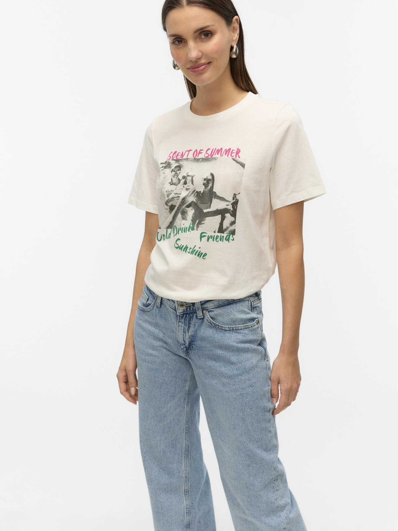 Футболка Vero Moda модель 10327145_Snow White SCENT OF SUMMER Фото