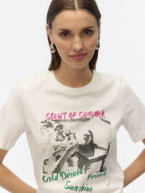 Футболка Vero Moda модель 10327145_Snow White SCENT OF SUMMER Фото