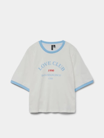 Футболка Vero Moda модель 10328161_Snow White AIRY BLUE Фото