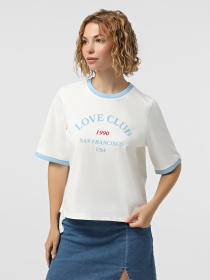 Футболка Vero Moda модель 10328161_Snow White AIRY BLUE Фото