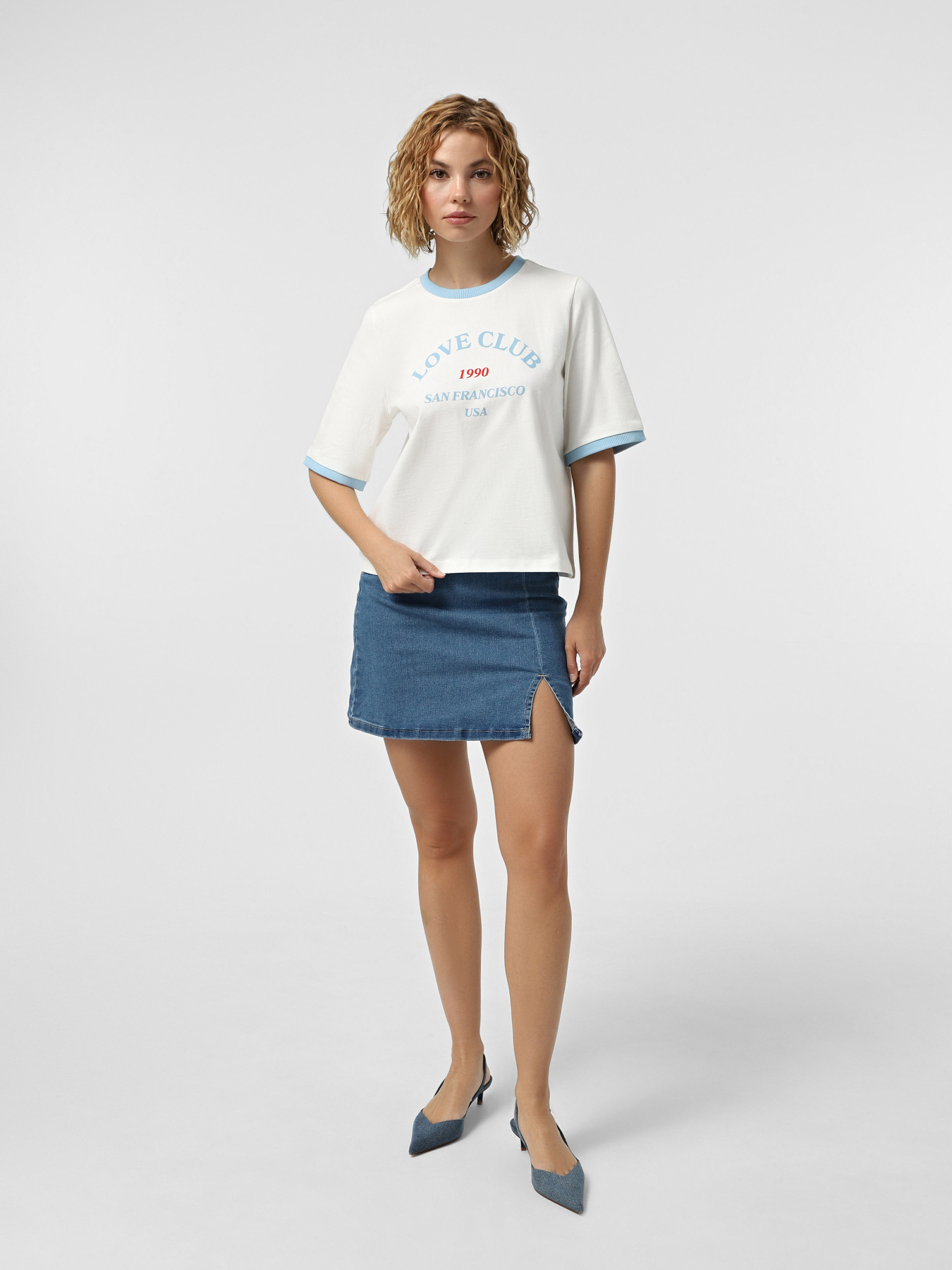 Футболка Vero Moda модель 10328161_Snow White AIRY BLUE Фото