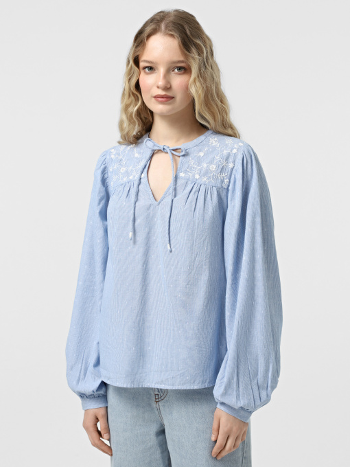 Блуза Vero Moda модель 10329166_Cashmere Blue Bright White Фото