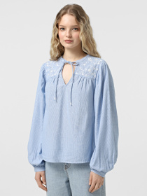 Блуза Vero Moda модель 10329166_Cashmere Blue Bright White Фото