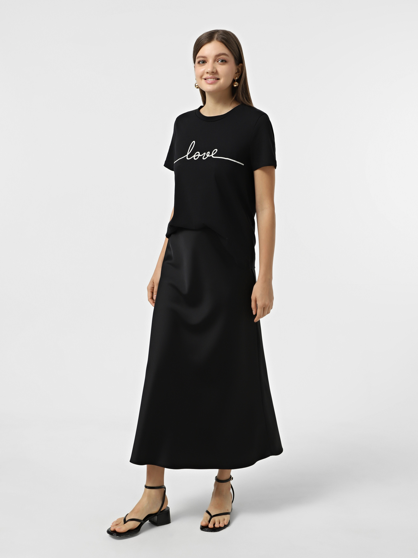 Футболка Vero Moda модель 10332587_Black LOVE in SNOW WHITE Фото