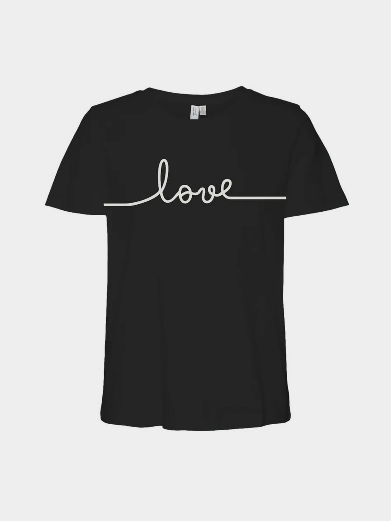 Футболка Vero Moda модель 10332587_Black LOVE in SNOW WHITE Фото