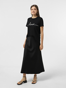 Футболка Vero Moda модель 10332587_Black LOVE in SNOW WHITE Фото