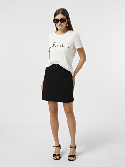Футболка Vero Moda модель 10332587_Snow White LOVE in BLACK — фото - INTERTOP