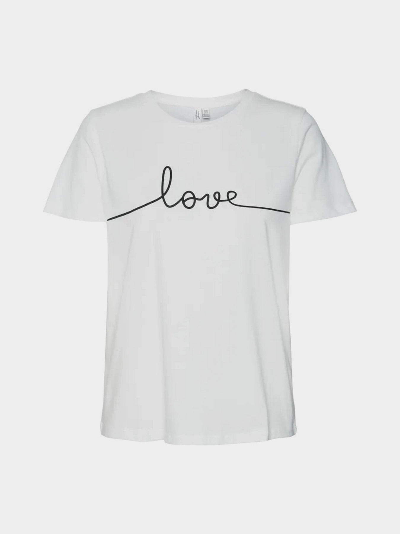 Футболка Vero Moda модель 10332587_Snow White LOVE in BLACK Фото