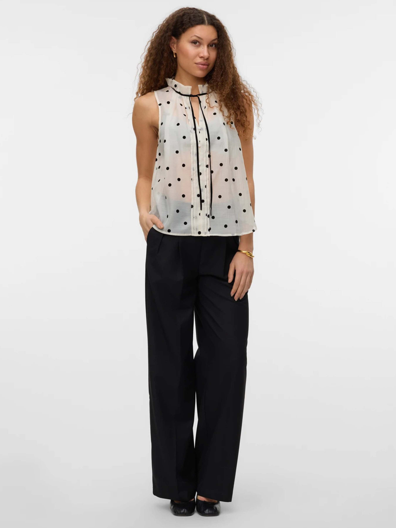 Блуза Vero Moda модель 10335405_Snow White DOTS Фото