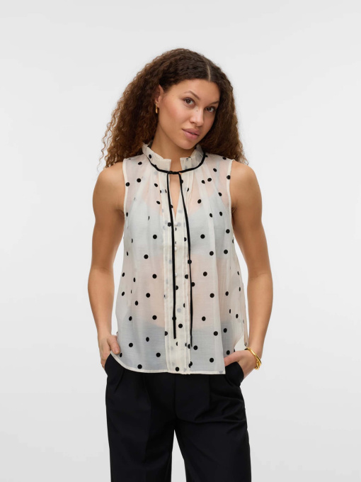 Блуза Vero Moda Модель 10335405_Snow White DOTS Фото