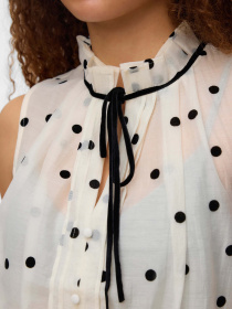 Блуза Vero Moda модель 10335405_Snow White DOTS Блуза Vero Moda модель 10335405_Snow White DOTS Фото