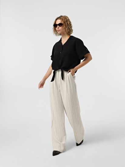 Брюки повседневные Vero Moda модель 10322125_Oatmeal GREY PINSTRIPE — фото - INTERTOP