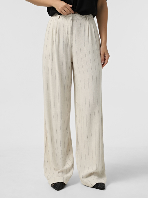 Брюки повседневные Vero Moda модель 10322125_Oatmeal GREY PINSTRIPE Фото