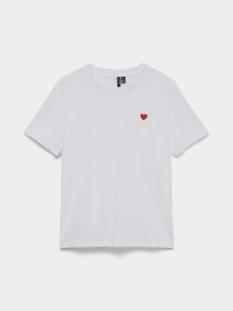 Футболка Vero Moda модель 10316991_Bright White Red Heart Фото