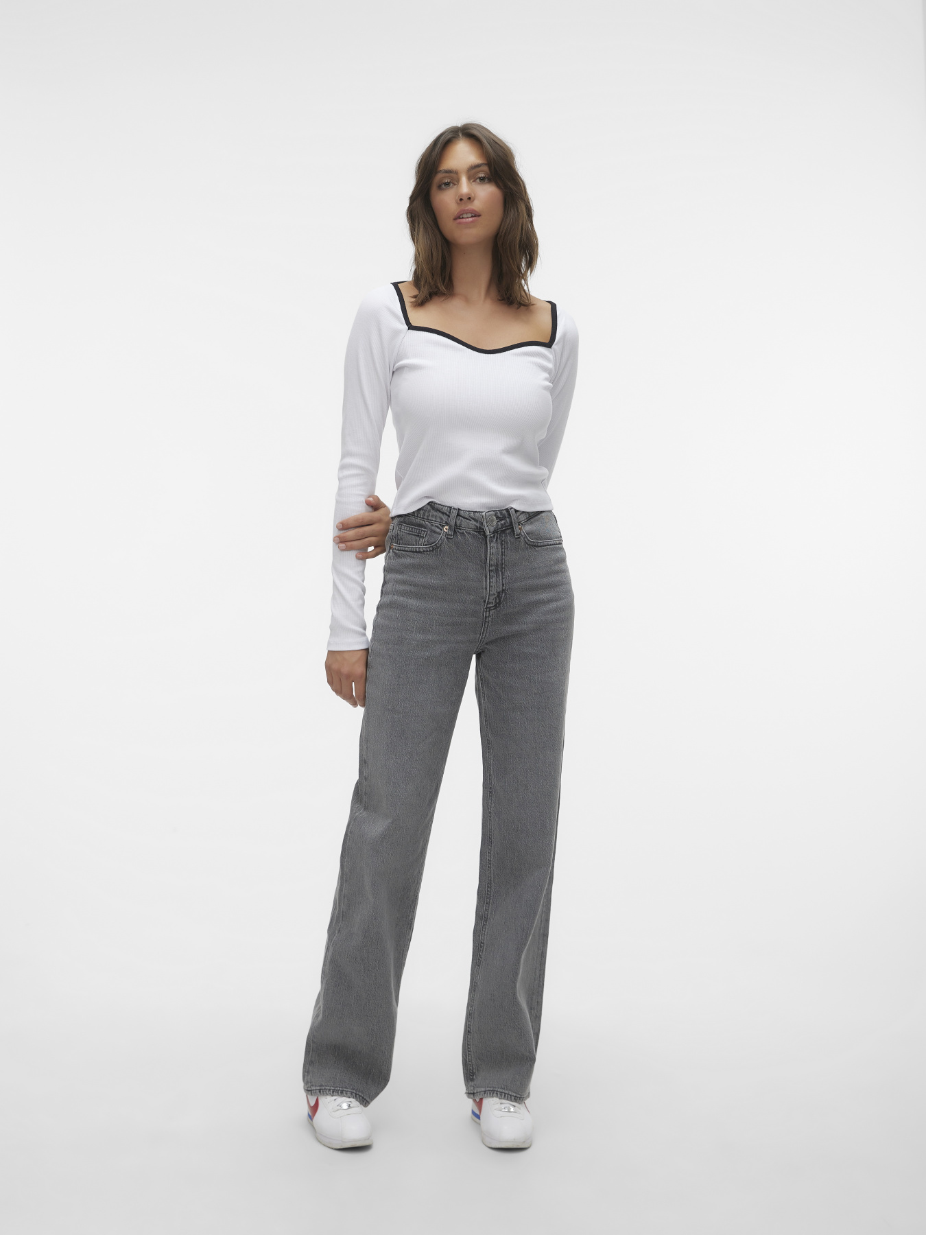 Широкі джинси Vero Moda модель 10287304_Medium Grey Denim Фото