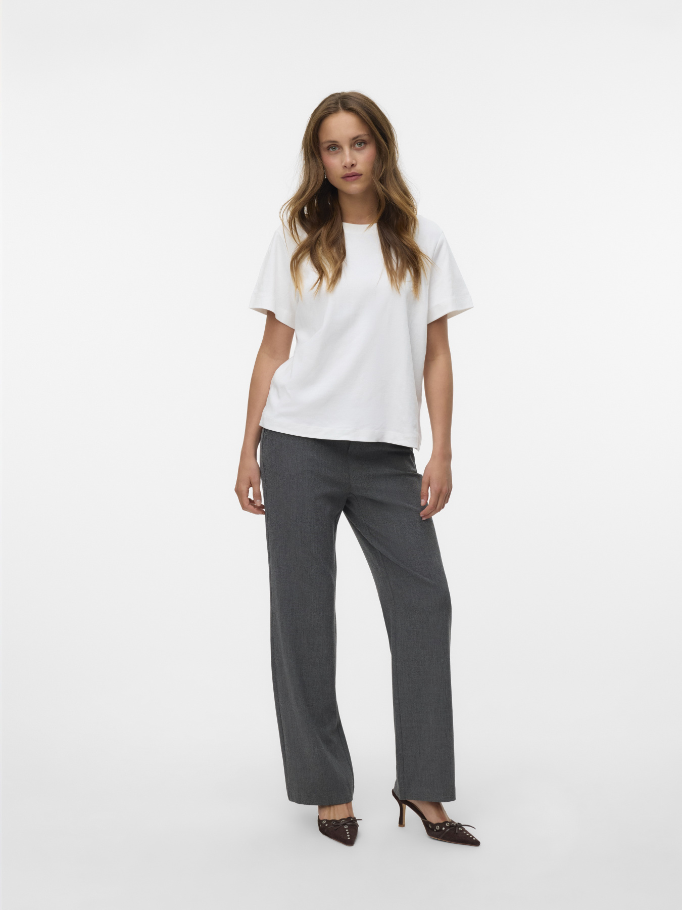 Штани класичні Vero Moda модель 10331956_Black GREY MELANGE Фото