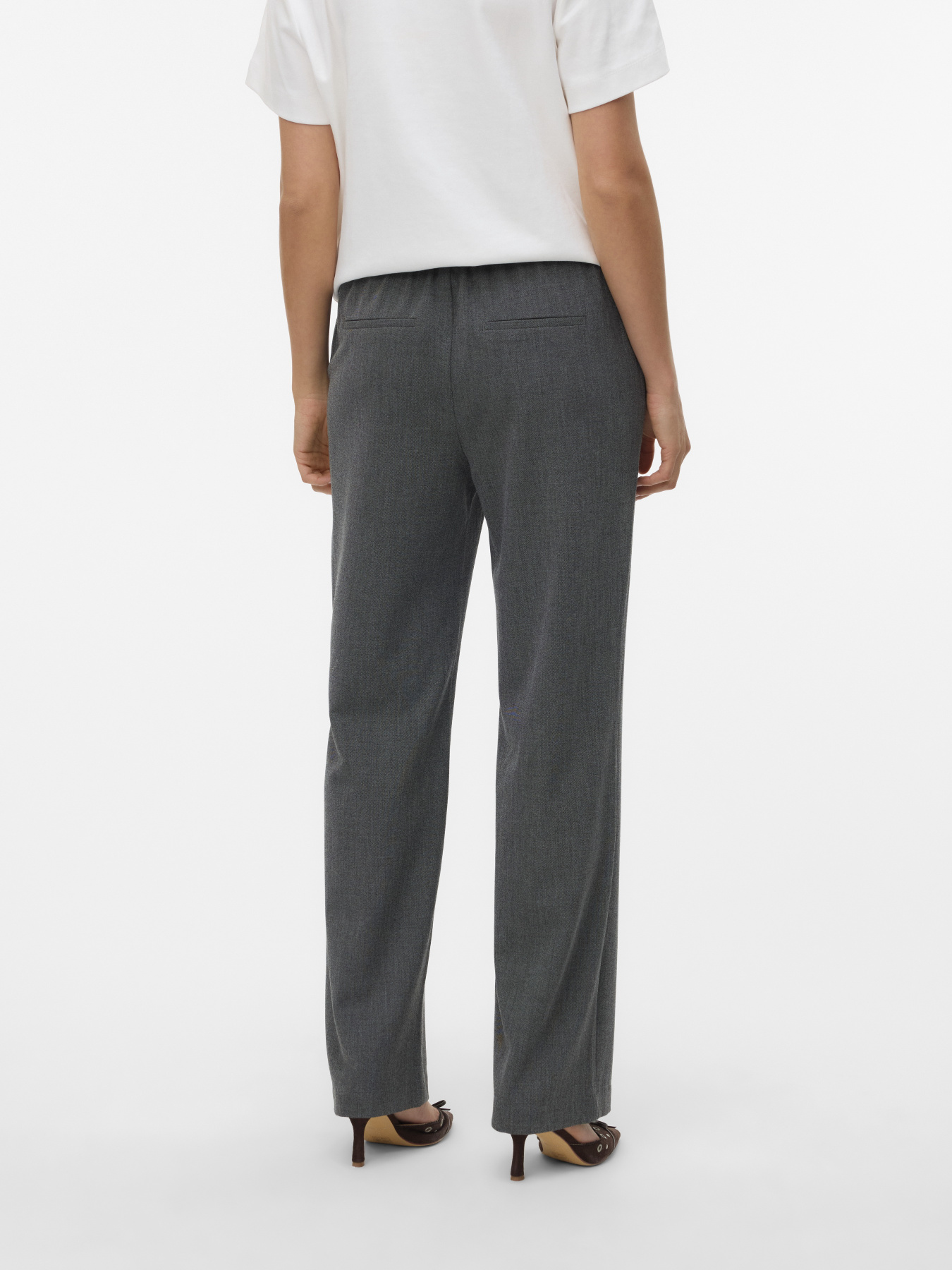 Класичні штани Vero Moda модель 10331956_Black GREY MELANGE Фото