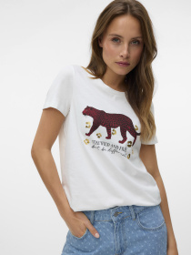 Футболка Vero Moda модель 10332807_Snow White RED TIGER Фото