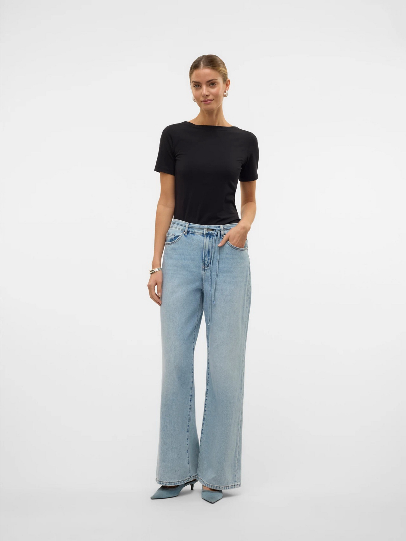 Широкі джинси Vero Moda модель 10338133_Light Blue Denim Фото