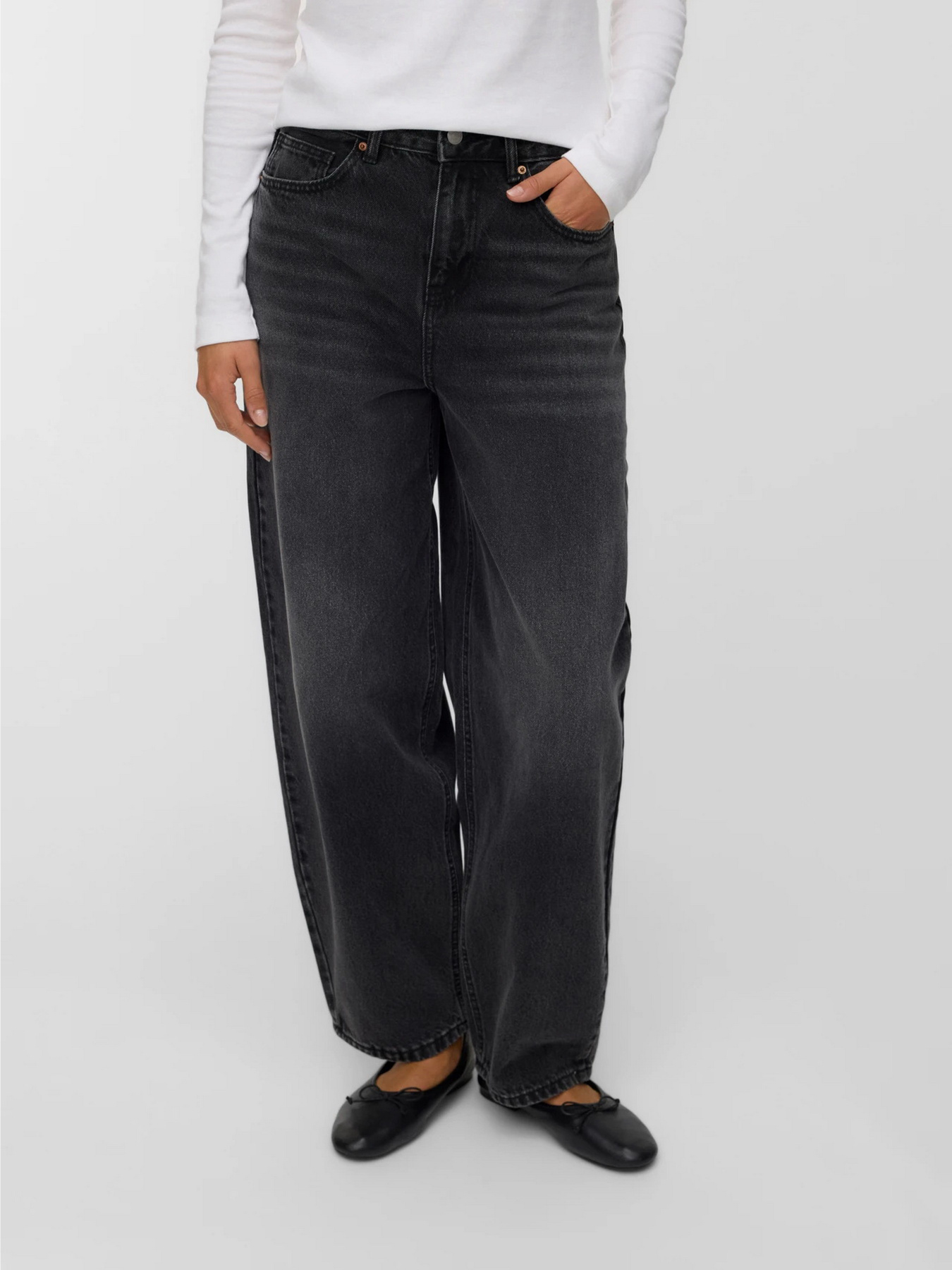 Широкі джинси Vero Moda модель 10338845_Black Denim Фото