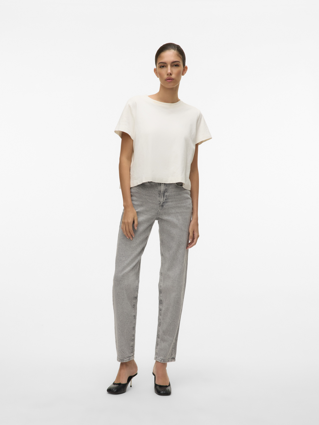 Джинсы мом Vero Moda модель 10308860_Light Grey Denim Фото