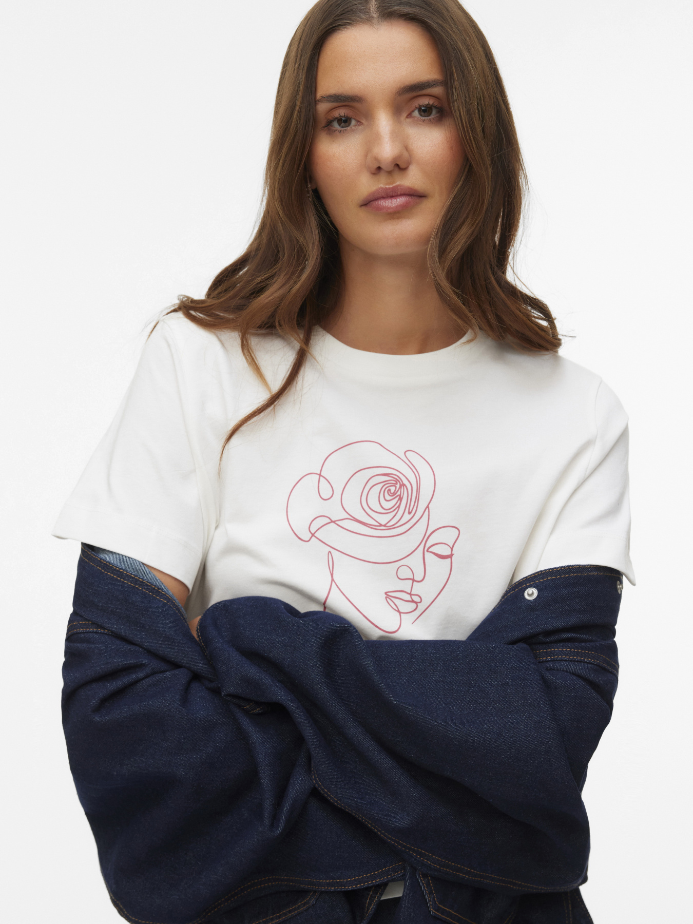 Футболка Vero Moda модель 10346290_Snow White ROSE LADY Фото