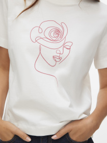 Футболка Vero Moda модель 10346290_Snow White ROSE LADY Фото