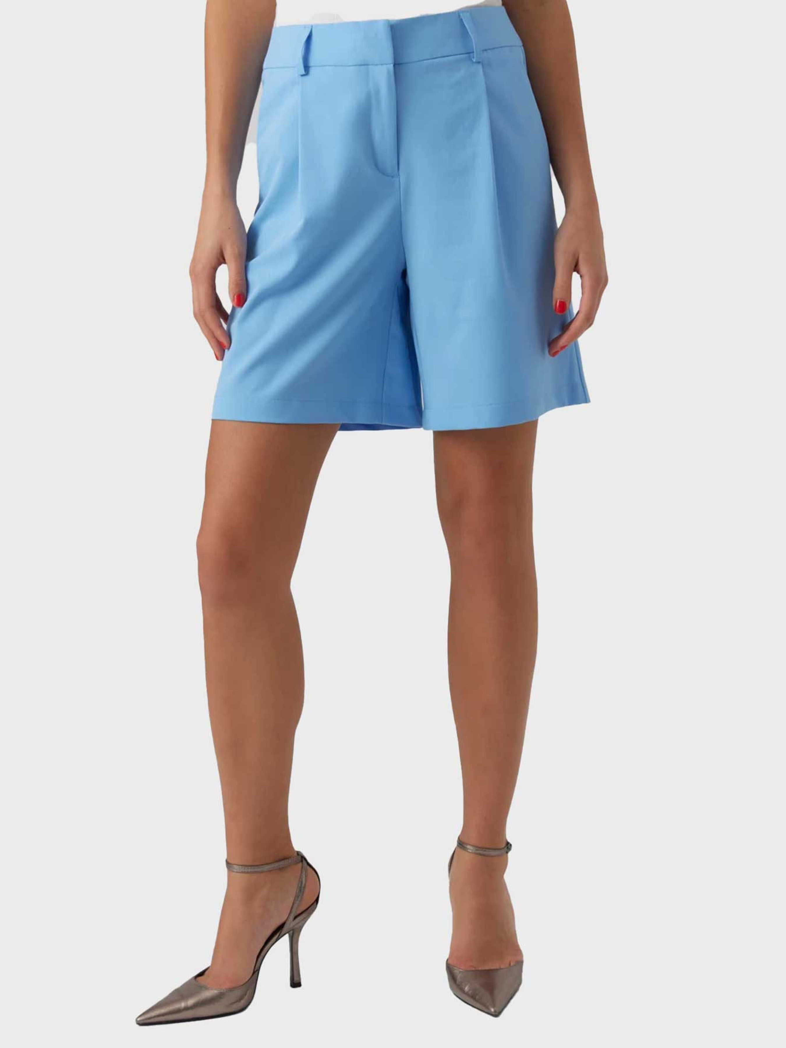 Жіночі Повсякденні шорти Vero Moda ZELDA HW LOOSE SHORTS (VMW737) колір блакитний, матеріал поліестер/віскоза
