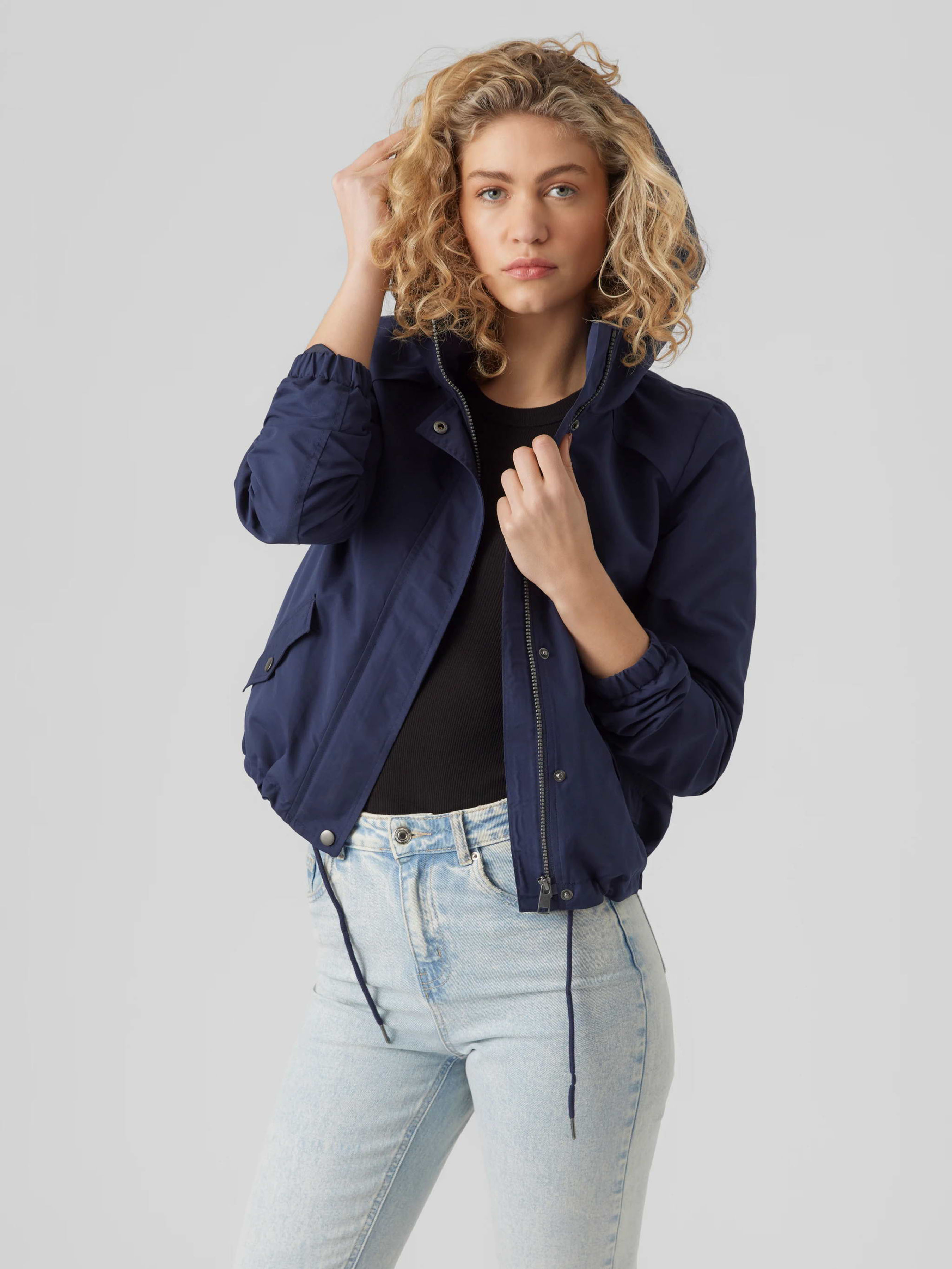 Жіноча Парка Vero Moda ZOA SHORT PARKA (VMW741) колір темно-синій, матеріал поліестер
