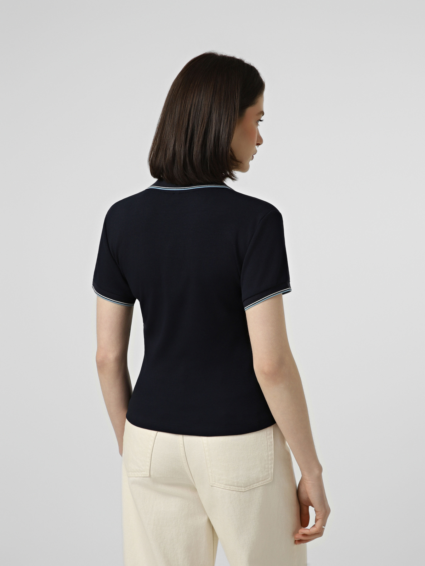 Футболки і поло Vero Moda CHLOE SHORT POLO модель 10342882_Navy Blazer Snow white + a Фото