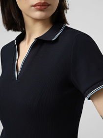 Футболки і поло Vero Moda CHLOE SHORT POLO модель 10342882_Navy Blazer Snow white + a Фото