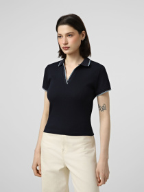 Футболки і поло Vero Moda CHLOE SHORT POLO модель 10342882_Navy Blazer Snow white + a Фото