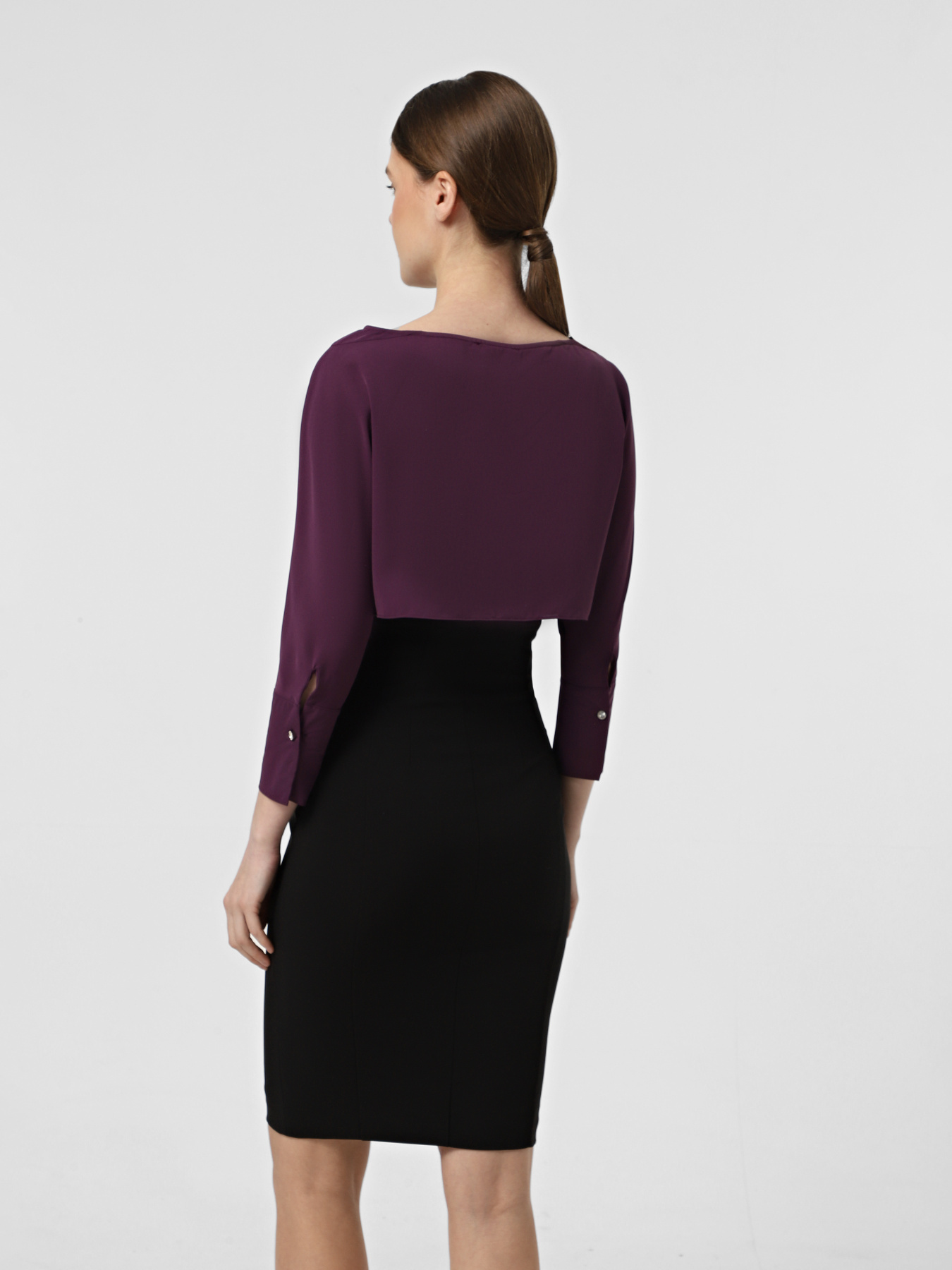 Платье миди Vero Moda модель 31637C507092_фіолетовий з чорним Фото