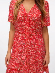 Платья Vero Moda ALBA SS SHORT DRESS модель 10292845_Fiery Red Joey Dot Фото