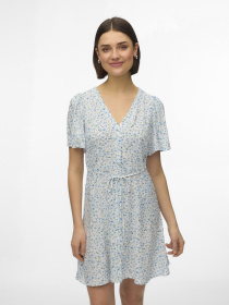 Платья Vero Moda ALBA SS SHORT DRESS модель 10292845_Snow White Blue Brooke Фото