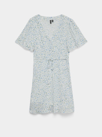 Платья Vero Moda ALBA SS SHORT DRESS модель 10292845_Snow White Blue Brooke Фото