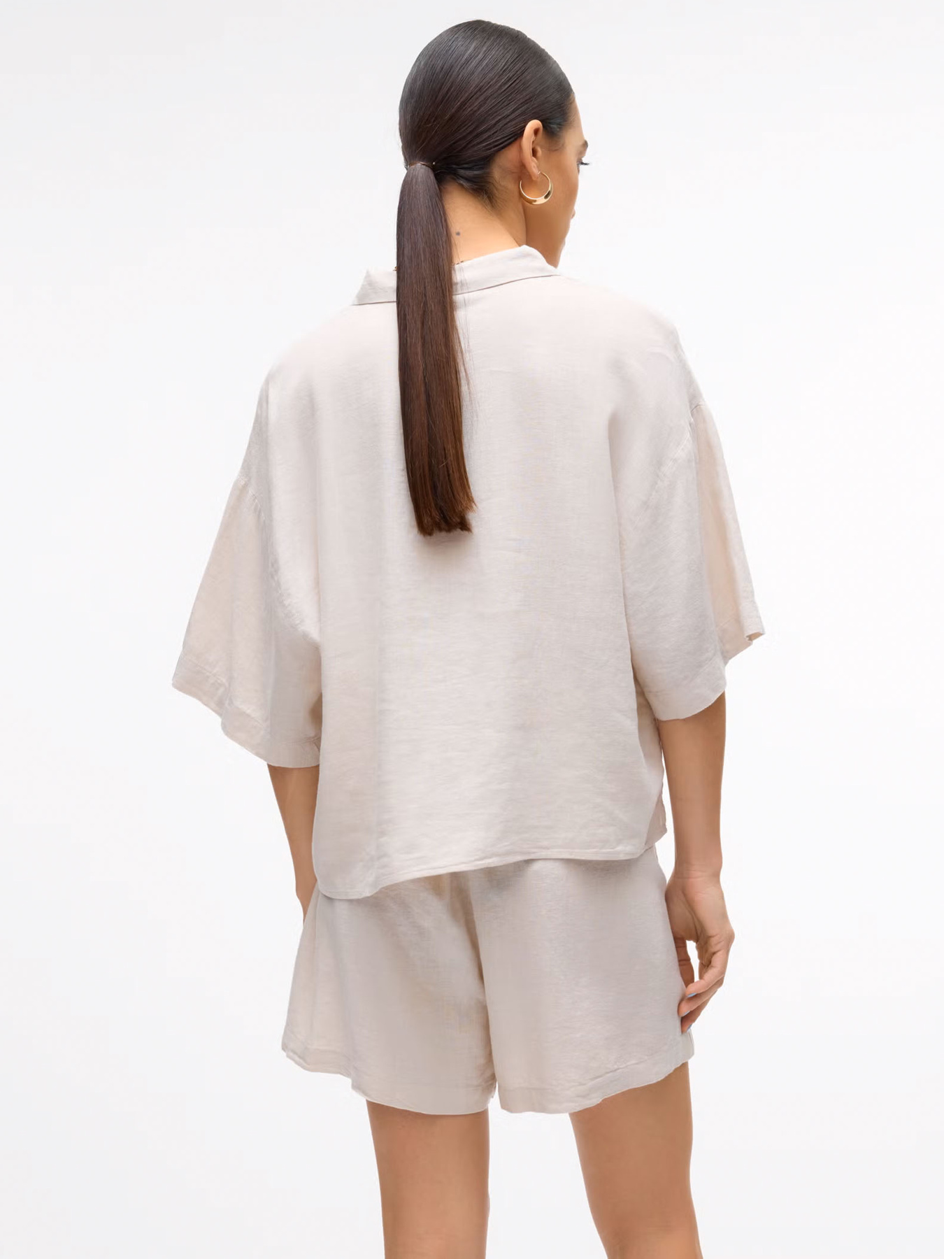 Сорочки Vero Moda LINN 2/4 SHORT SHIRT модель 10306820_Moonbeam Фото