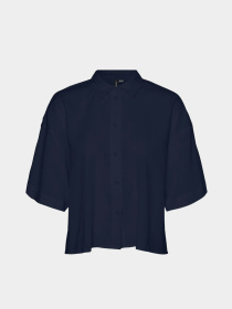Сорочки Vero Moda LINN 2/4 SHORT SHIRT модель 10306820_Navy Blazer Фото