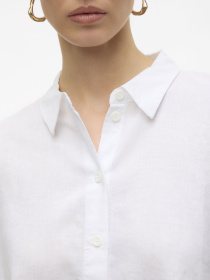 Рубашки Vero Moda LINN 2/4 SHORT SHIRT модель 10306820_Snow White Фото