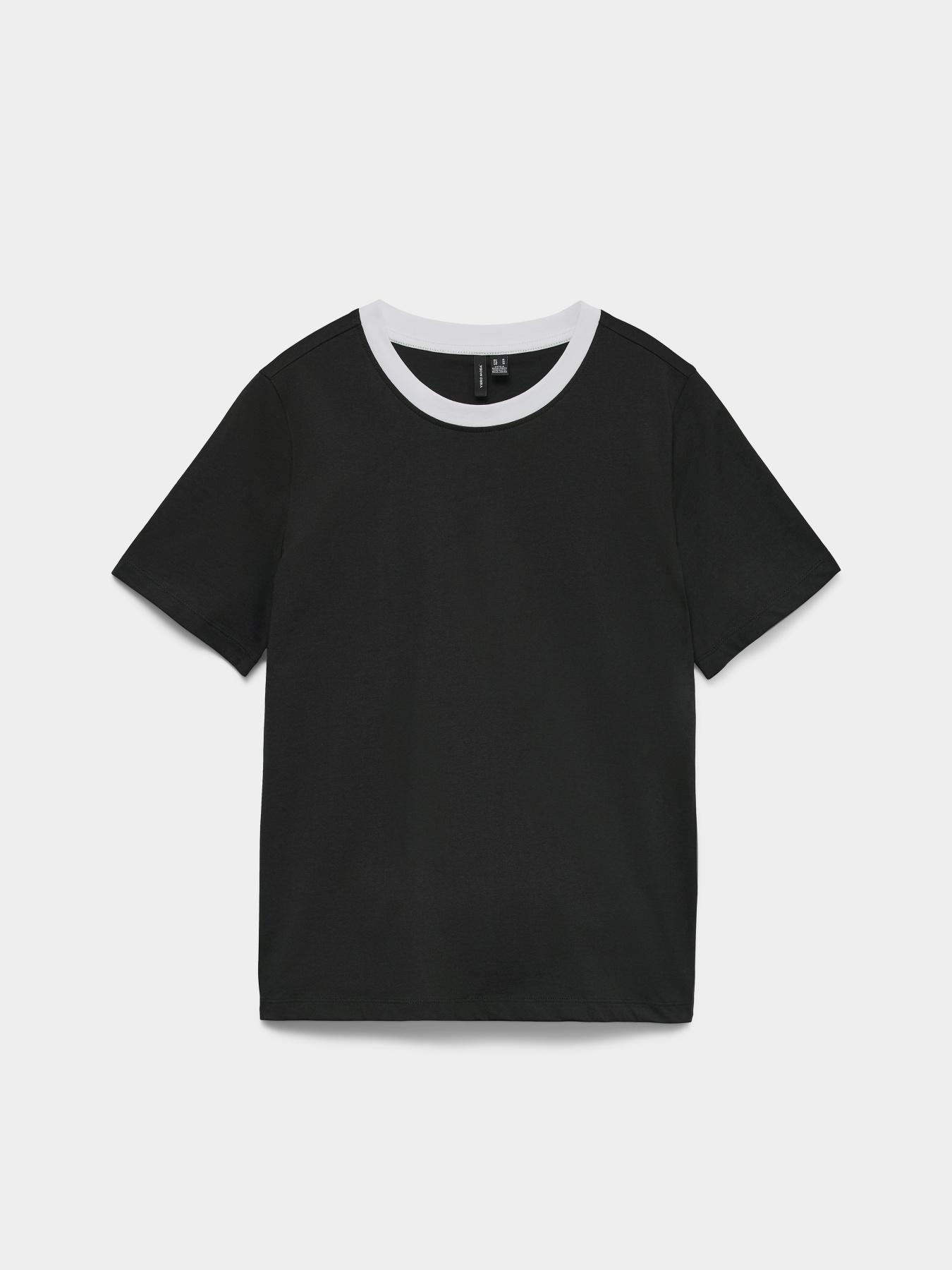 Футболки и поло Vero Moda PAULINA SS T-SHIRT модель 10316991_Black Bright White Necklin Фото