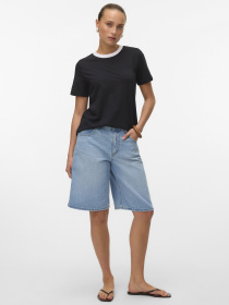 Футболки и поло Vero Moda PAULINA SS T-SHIRT модель 10316991_Black Bright White Necklin Фото