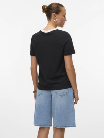 Футболки и поло Vero Moda PAULINA SS T-SHIRT модель 10316991_Black Bright White Necklin Фото